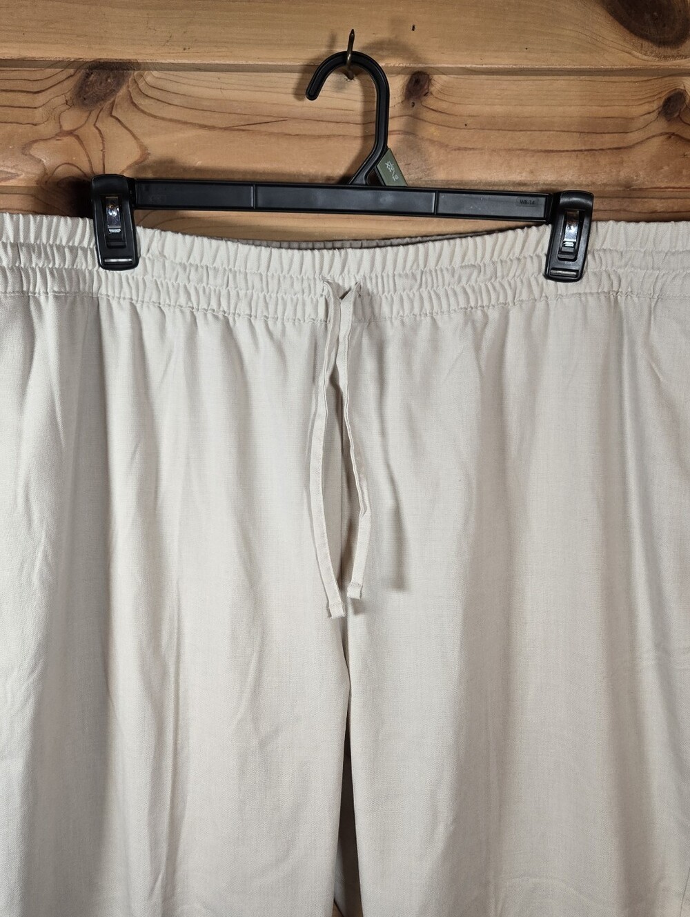 Banana Republic Women's Tapered Fit Trouser Pants XXL Elastic Waist Ivory NWOT